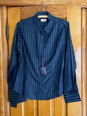 NWT Thomas Pink "Pink" "Preston" Striped Tailored French Cuff CO SHRT Woman 12